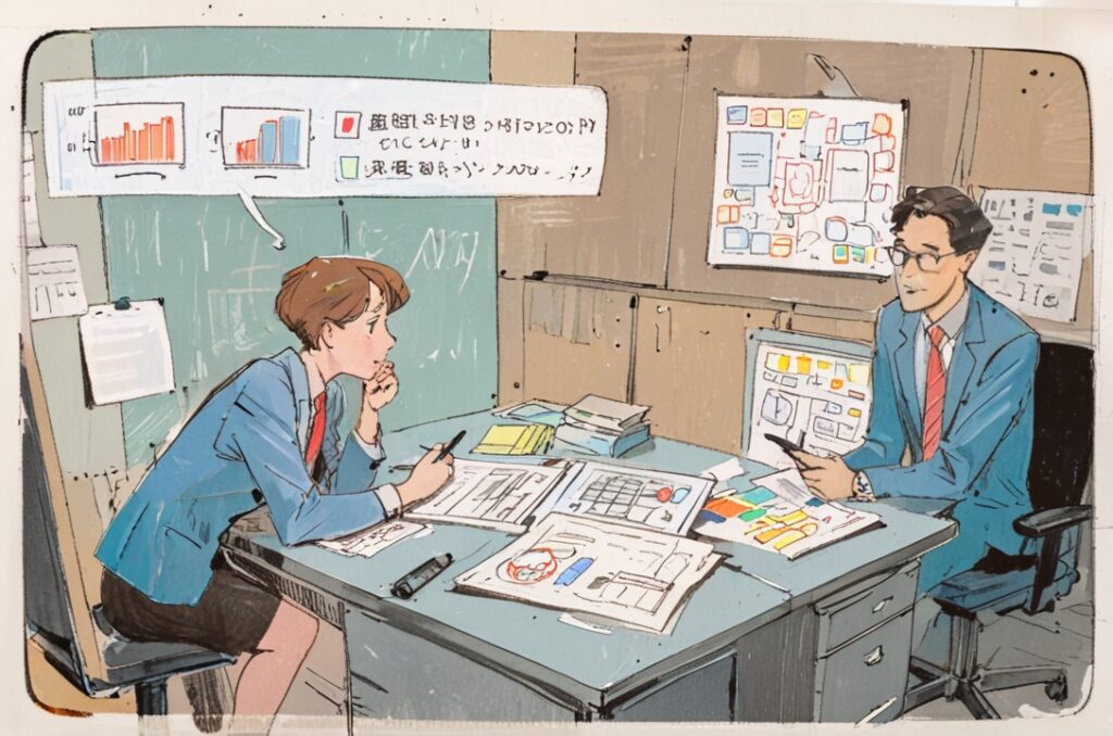 Default Illustration of a professional consulting session in a 1 Mengoptimalkan Waktu Konsultasi untuk Hasil yang Maksimal