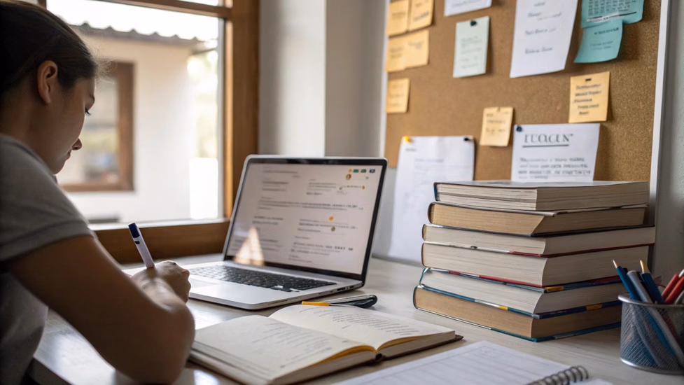 1746016180 1ca2520067a06998e1a4 Mahasiswa mengecek sinkronisasi bab skripsi untuk memastikan konsistensi bab 1 sampai bab 5