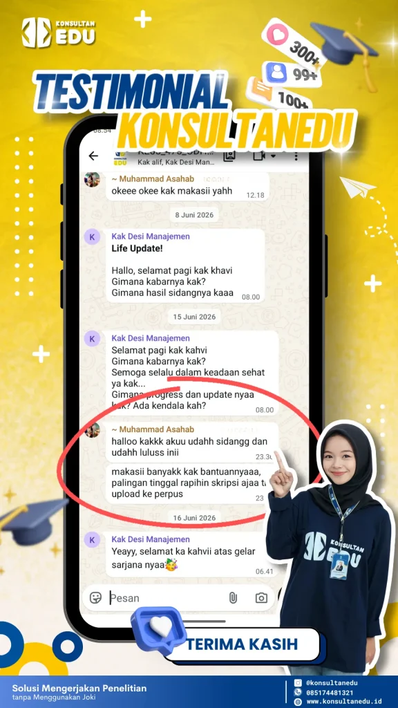 Testimoni bimbingan olah data untuk tesis mahasiswa S2