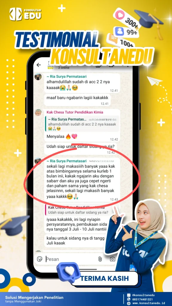 Testimoni layanan bimbingan olah data KonsultanEdu
