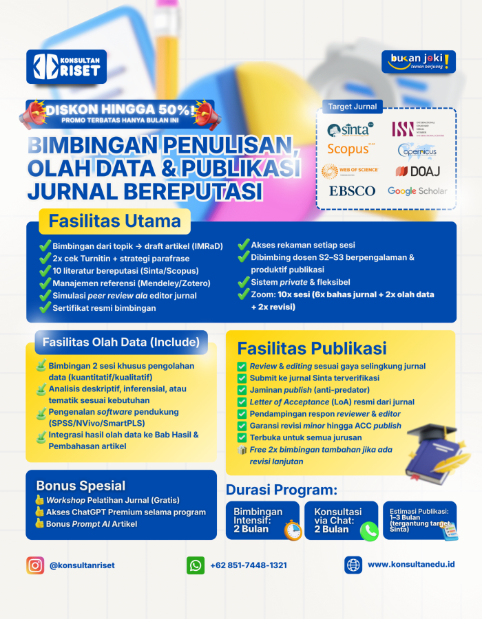 3. Bimbingan Penulisan, Olah Data, & Publikasi Jurnal Bereputasi